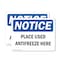 Signmission Place Used Antifreeze Here, 14 in W x Rectangle, Aluminum OS-2PACK-NS-A-1014-L-17312 - alternate 1